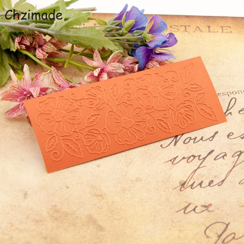 Chzimade Christmas Flower Embossing Folder For DIY Scrapbooking Paper Craft Card Making Home Decoration