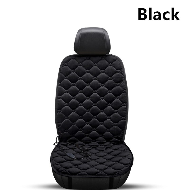 Fast Heated & Adjustable Heated Car Seat Cover Car Electric Heated Seat Car Styling Winter Cushion Pad Cushions Auto Covers 12V: 1pc black front