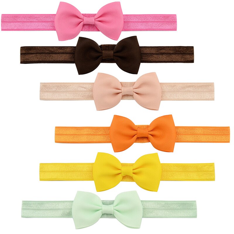 10Pcs Kids Meisjes Strik Hoofdband Elastische Haarband Haar Accessoires Multicolor #330