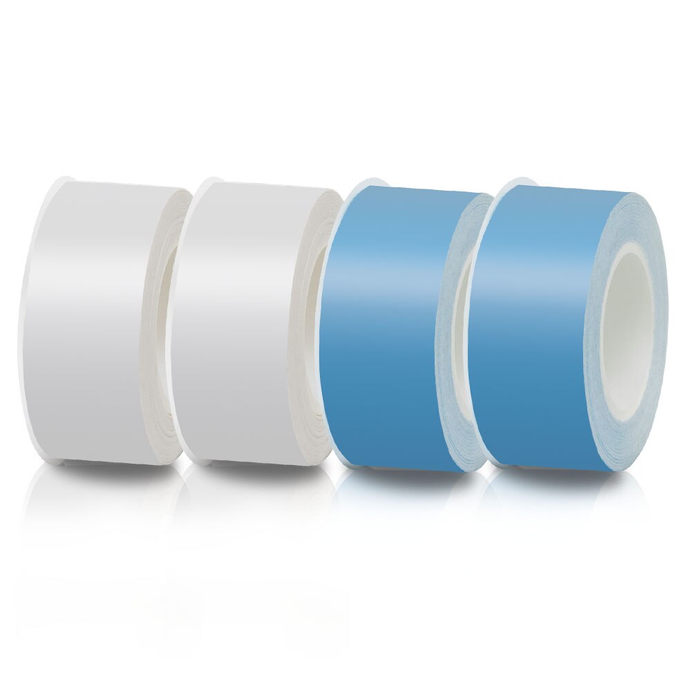4PK 15mm taśma do króla Jim TEPRA Lite taśma LP15P LP15G LP15Y LP15R LP15B LP15S taśma z etykietami do króla Jim TEPRA drukarka do etykiet LR5E: white blue