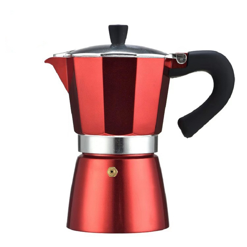 Yrp komfur espresso kaffemaskine sort aluminium moka kaffekande maskine latte mokka 6 kop perkolator kande barista værktøj filter