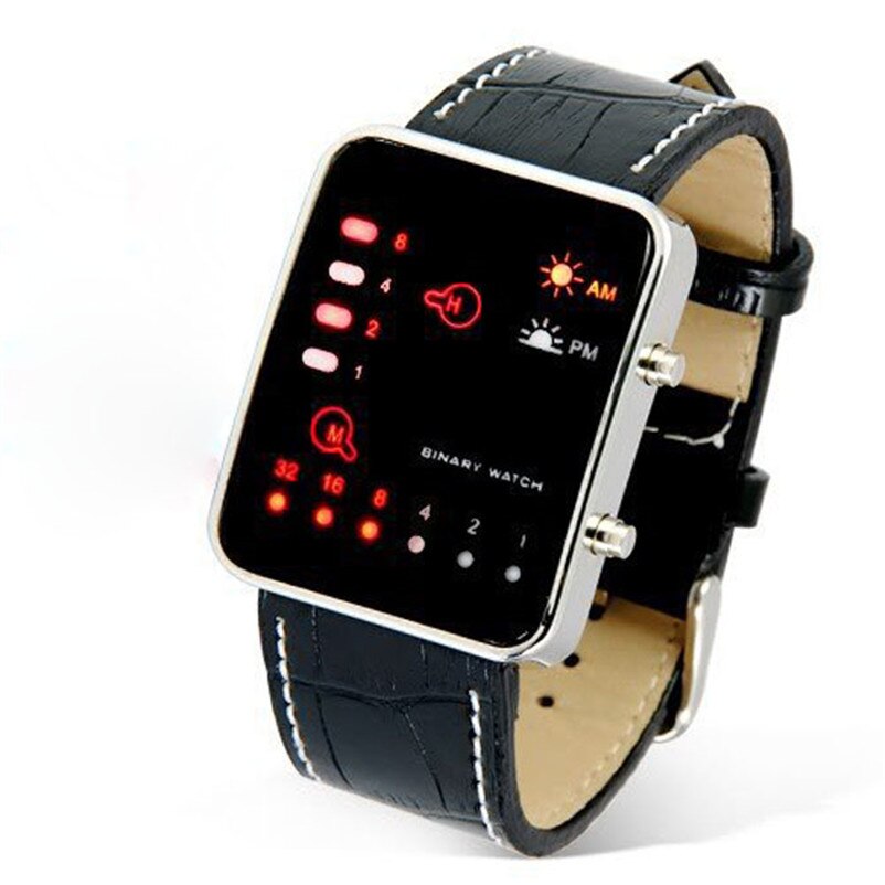Heren sport led horloges heren digitaal horloge herenhorloge leren elektronisch horloge herenklok reloj hombre hodinky relogio masculino