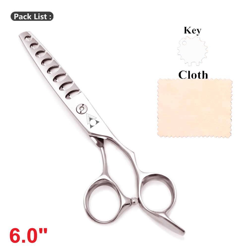 Ciseaux professionnels de coiffure de , 6.0 ciseaux amincissants pour barbier, coupe en acier japonais 440C 9022 #: 9022 Yin Ya 6.0