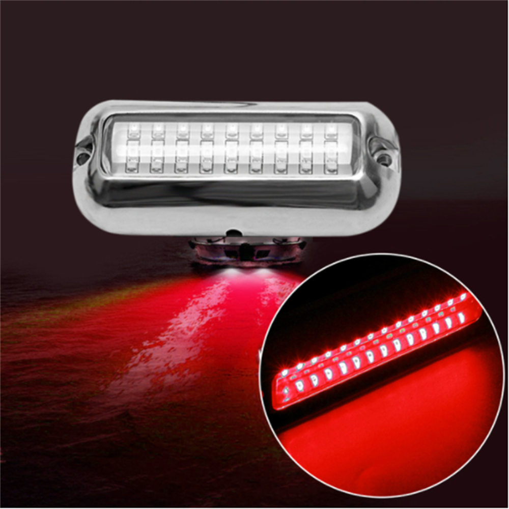 27 42 Led Rvs Boot Bovenlicht Onderwater Ponton Marine Boot Accessoires Licht Waterdichte Marine Licht: Rood / 42LED