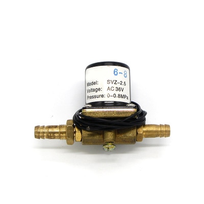 SVZ-2.5 24V 36V 220V 2 Position 2 Way Brass Solenoid Valve Argon Aargon Arc Welding Machine Air Valve 8mm Connector