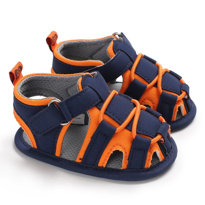 0-18M Color Patchwork Soft PU Leather Cloth Baby Sandals Girls Boys Newborn Toddler Buckle Strap Sandals for Prewalker: C / 0-6 Months