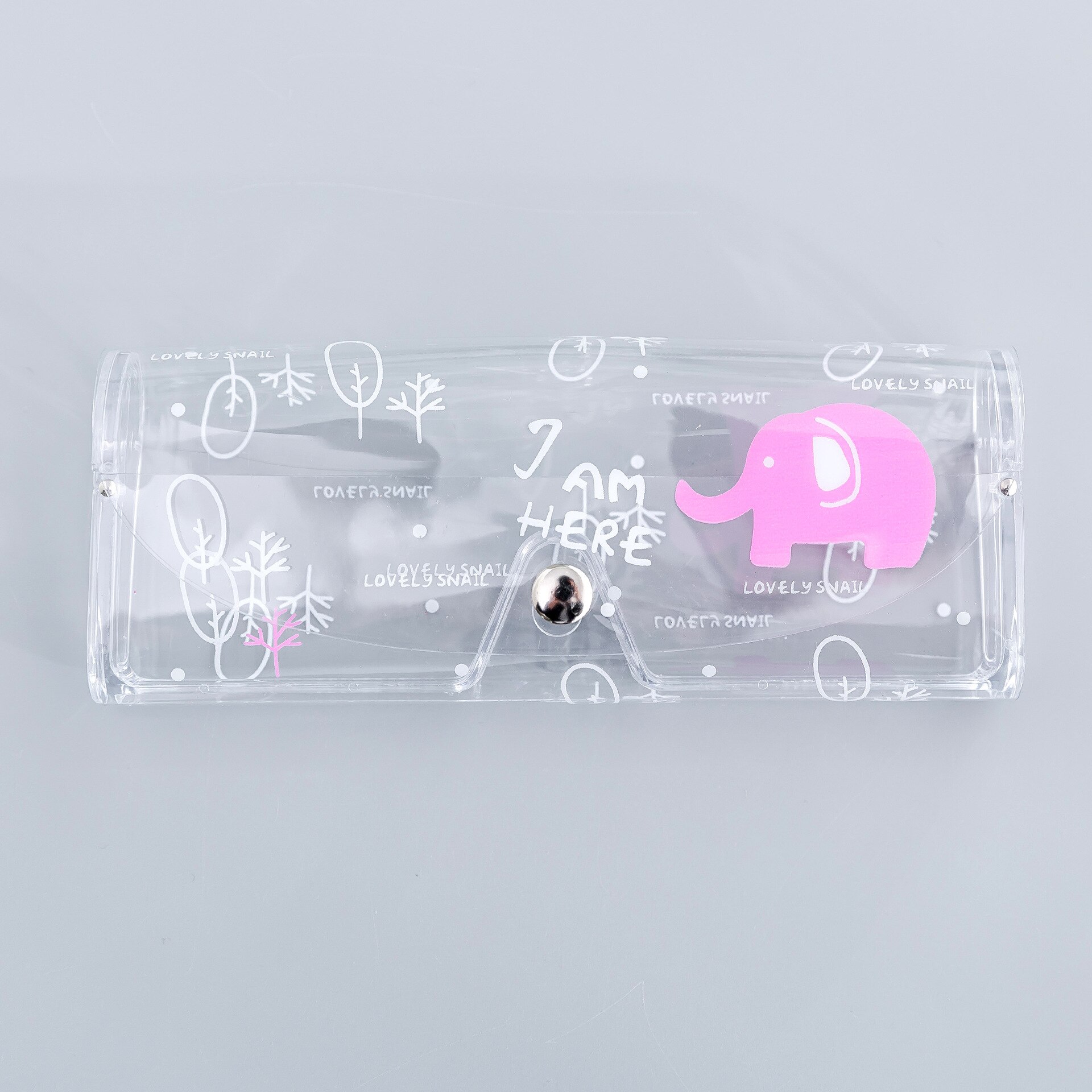 Transparent PVC Stationary Organizer School Pencil Box Stationery Office Supply: NO.10