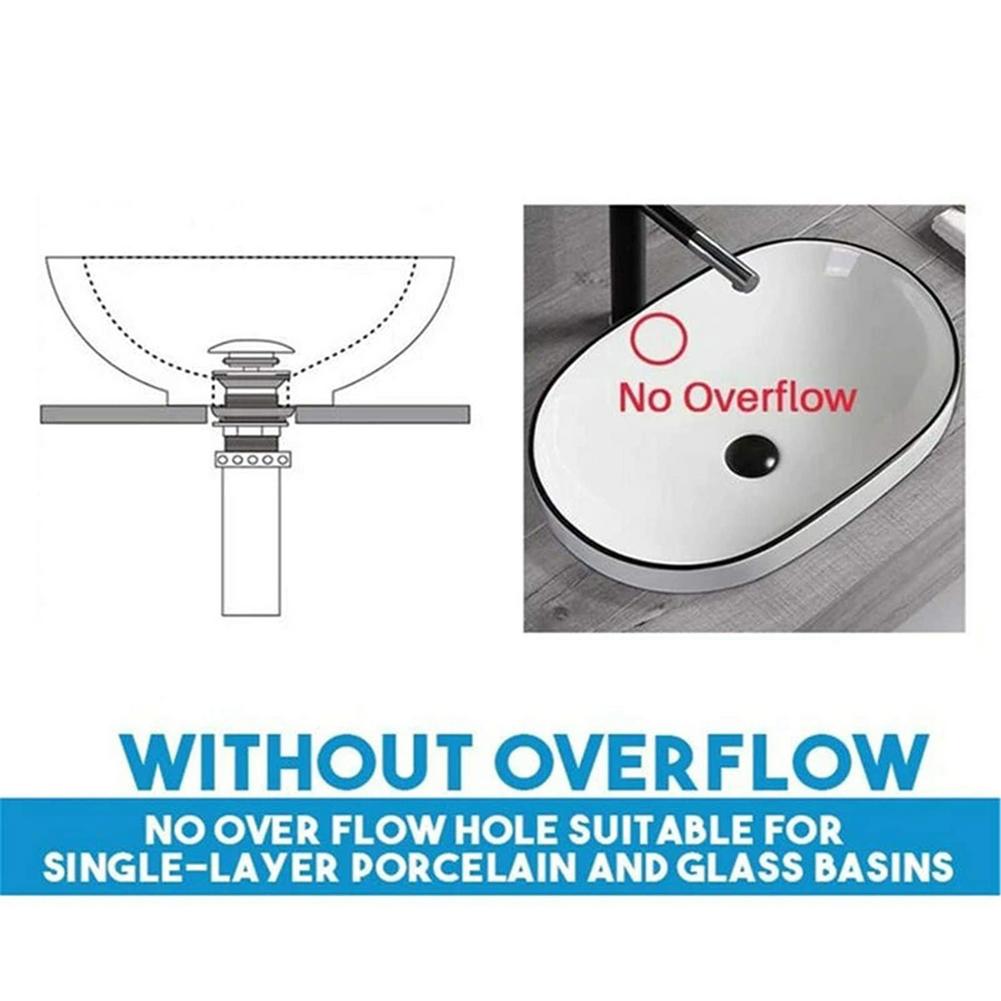 Universal Wash Basin Drain Filter Explosion-proof Stainless Steel Flap And Basket Launcher Used In Various Wash Basins