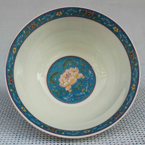 Chinese old porcelain Pastel glaze Peony Map Chinese food bowl