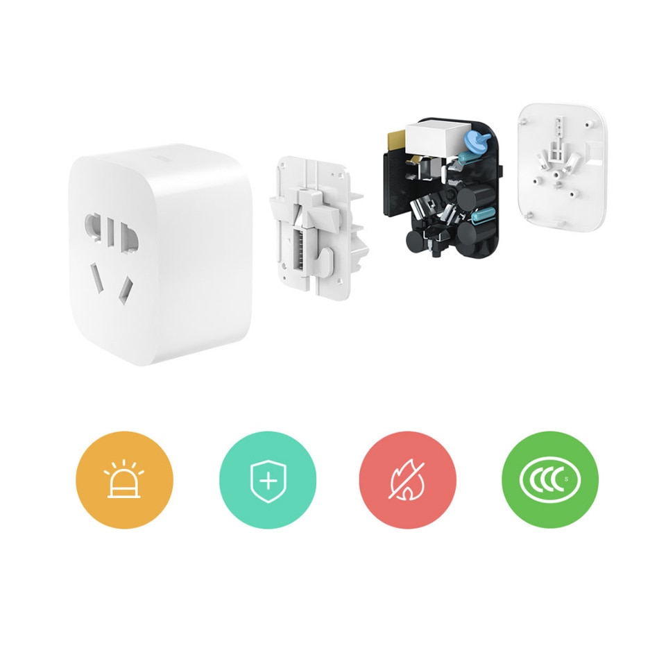 IN STOCK Xiaomi MIJIA Smart Socket Plug Basic WiFi Wireless Remote Socket Smart Travel Adapter Power on and off UK/US/AU/EU Plug