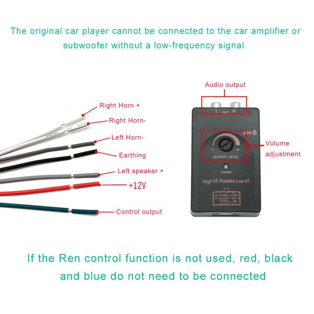 1 Pcs Auto Stereo Level Converter Hoog Naar Laag Lijn Uitgang Audio Converter Auto Speaker Level Converter Adapter Voor Cd vcd Dvd