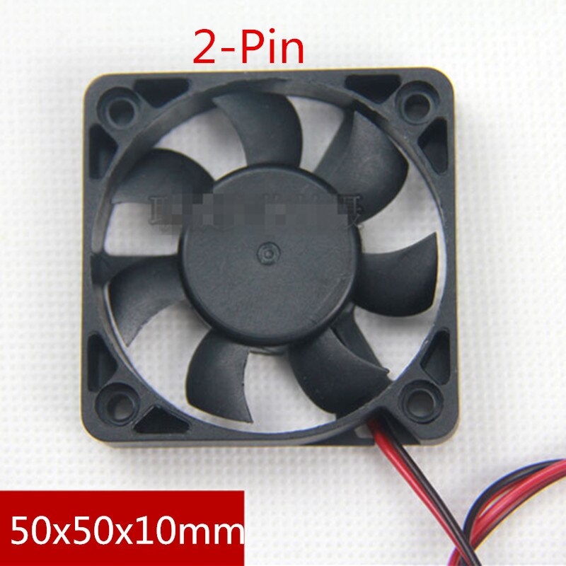 12v mini ventilateurs de refroidissement pour ordinateur - petits 50mm x 10mm dc sans balais 2- broches  /3 broches