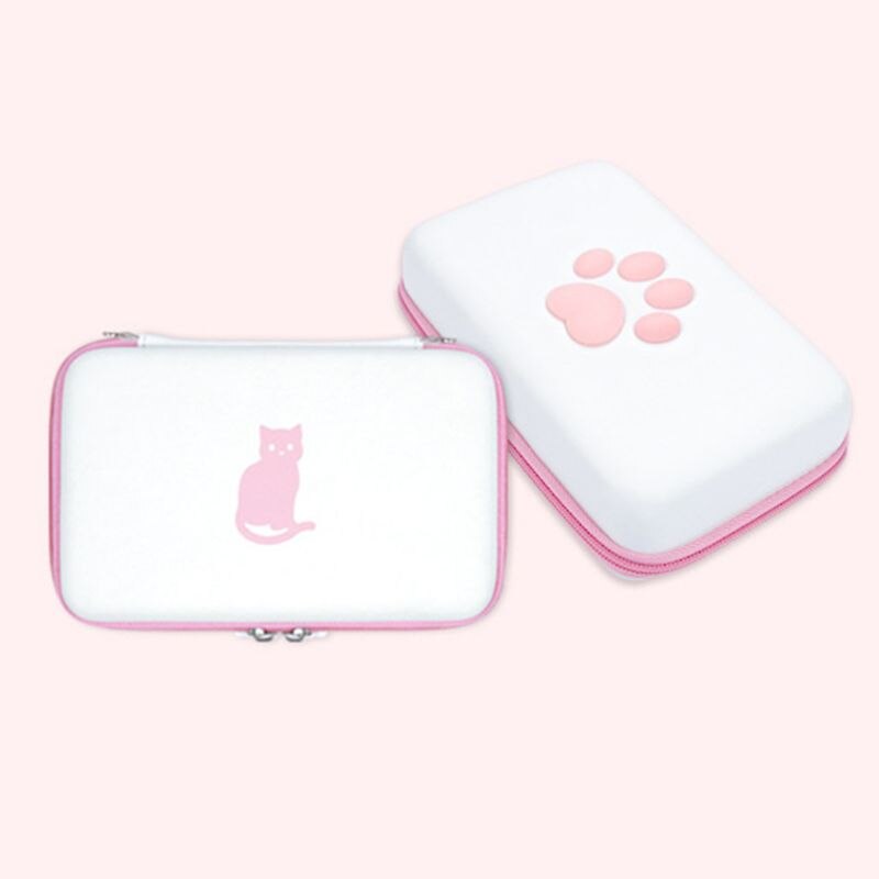 Simpatica custodia per zampa di gatto per Switch / Switch Lite custodia rigida da viaggio portatile con tracolla singola