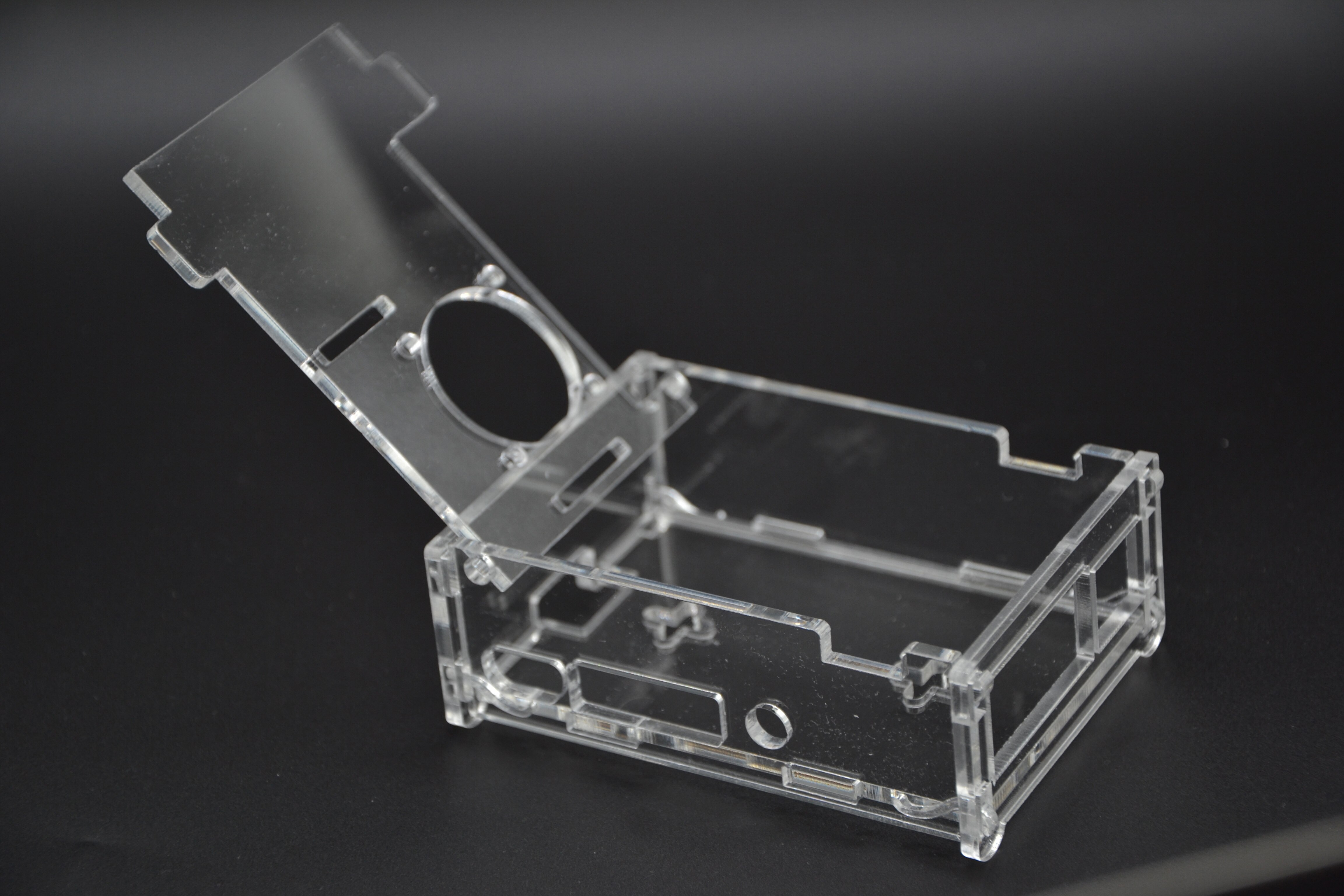 Raspberry Pi 3 3B+ 3B Model B Case 512 Rev3 RPI3 Box Case Shell Acrylic Latest Box + 2 heat sinks +fan