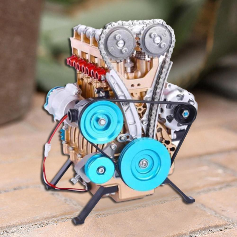 Table Decoration Crafts Decor Four-Cylinder Engine Car DIY Kit Model Resin Engine Engine Kit Model Mini Car Kit