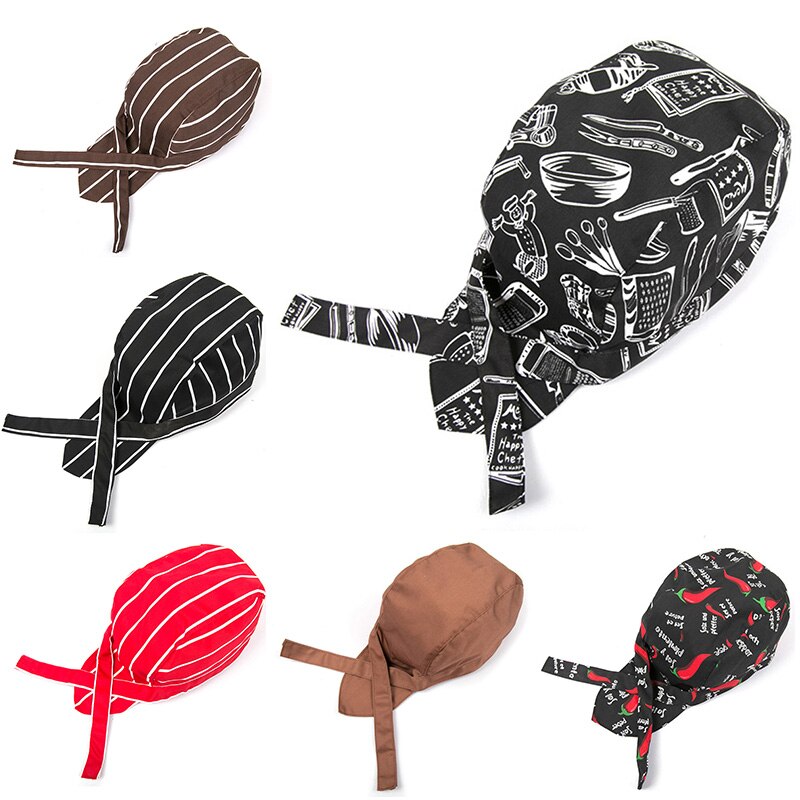 Hotel Chef Hats Turban Kitchen Working Caps Classic Korean Japanese Style Baotou Hat For Women Men Work Beanies Hats