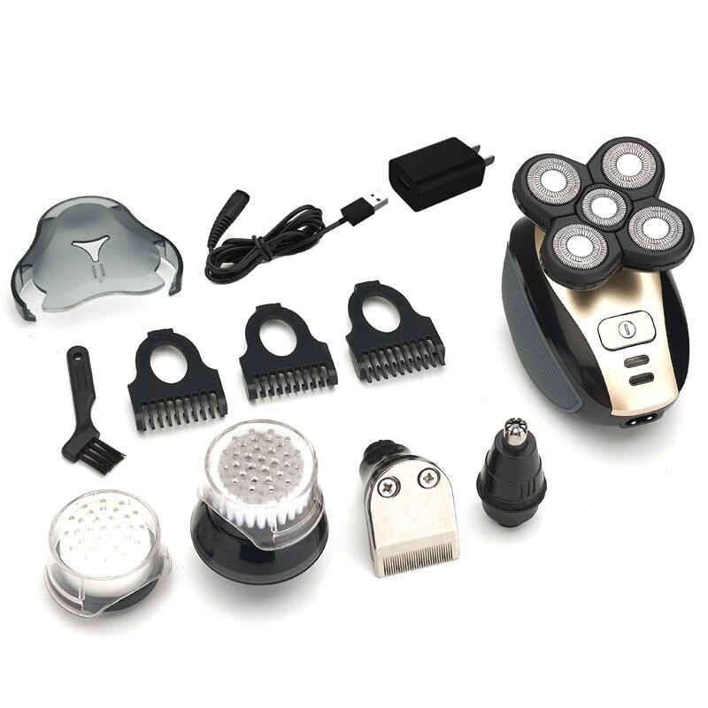 5 In 1 Elektrische Scheerapparaat Voor Mannen Bald Head Polish Tondeuse