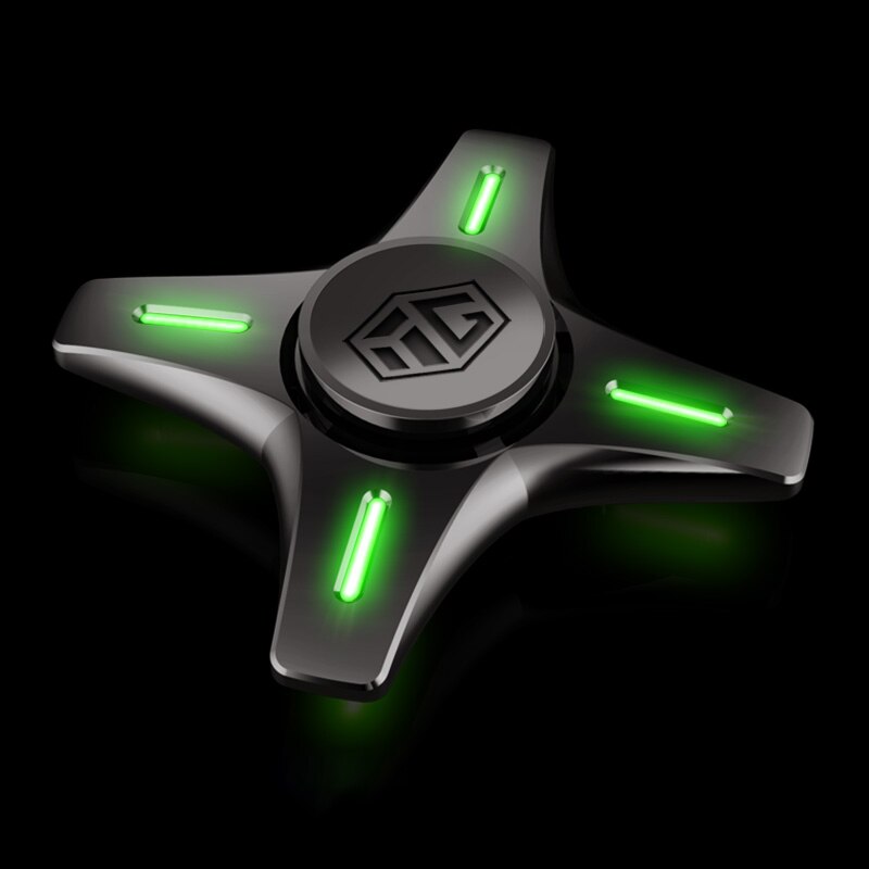YUC Light Up Hand Spinner Glow In Dark Finger Toys luminoso Fidget Spinner R188 cuscinetto ad alta velocità Led Desk giocattoli antistress