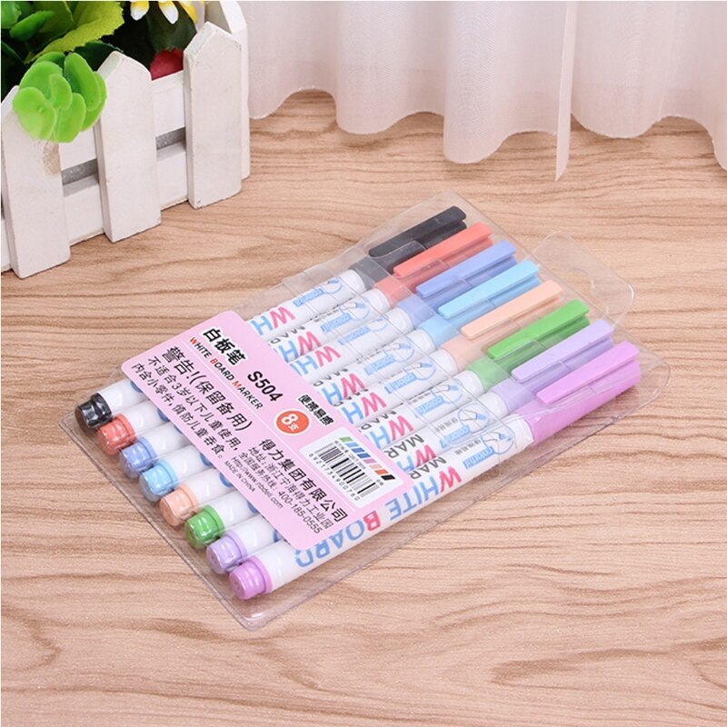 8 farben Abwischbar Glas Fenster Whiteboard Marker Stift Einkaufen Auto Dekorieren Werkzeug 090F