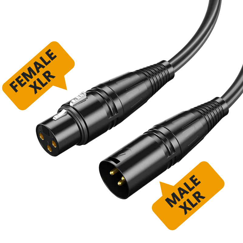Kabel XLR męski na żeński Połączenie mikrofonu Cannon Zrównoważony kabel Karon Linia audio Kabel męski żeński 1 m 2 m 3 m: 5 m