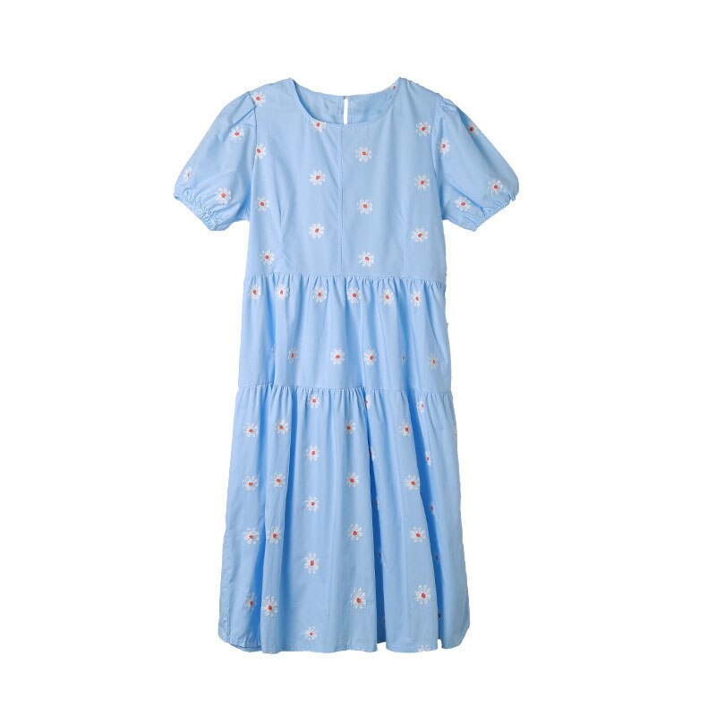 YouKD katoen geborduurde bloemen losse caftan Boho strand bikini cover-up jurk plus size loungewear voor vrouwen