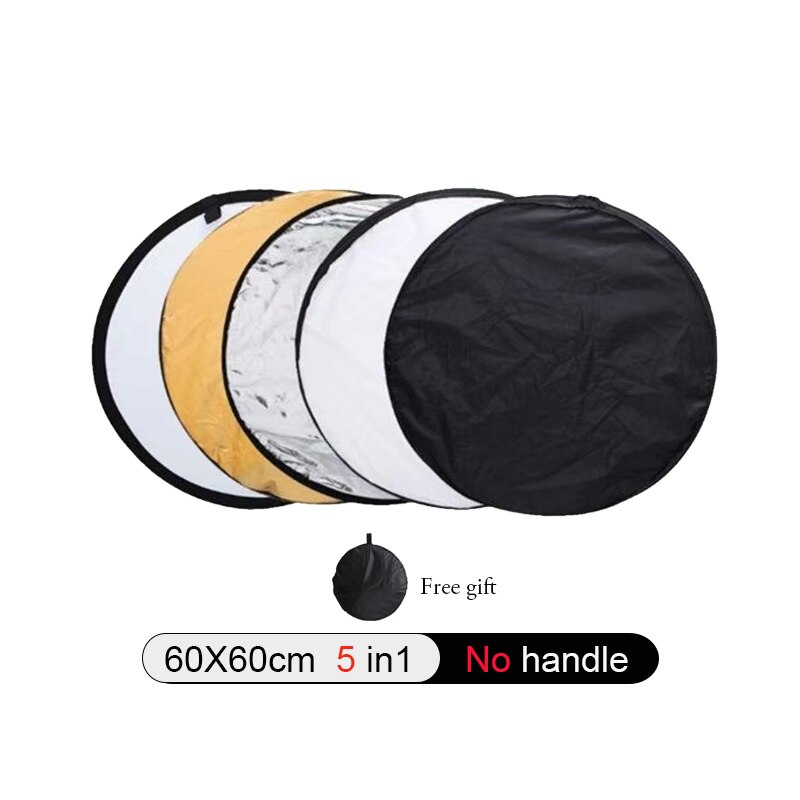 Fotografia. Foto Reflector Fotografie 5 In 1 Inklapbare Light Diffuser Ronde Foto Disc Spotlight Fotografie Accessoires: Round 60cm