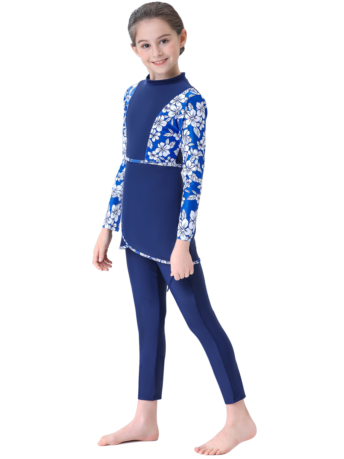2023 mädchen Muslimischen Swimwears Islamischen Kinder 3 stücke Badeanzüge kinder Modest Strand Tragen Schwimmen Schwimmen Caps Burkini Für Mädchen