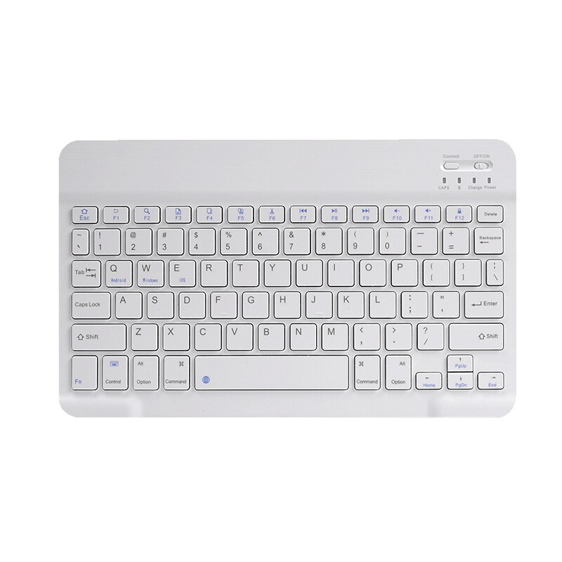 Tastiera Bluetooth Wireless portatile per IPad Samsung Xiaomi Tablet Android set di Mouse per tastiera Bluetooth universale da 7.9 pollici: White