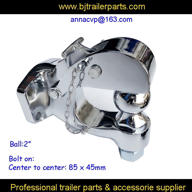 Pintle Haak Chroom Trekhaak Met 2 "Bal, Trekhaak Towing Heavy Duty 5 Ton, trekhaak Bal, Trailer Onderdelen