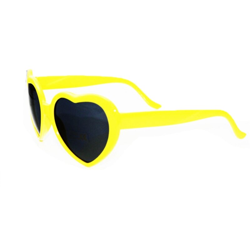 Magic Love Special Effect Glasses Girls Sunglasses Light Source to Love Romantic Love Glasses: Yellow