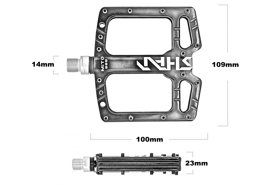 Pedales de bicicleta de montaña Pedales lubricados anchos de aleación de aluminio con 3 rodamientos Pedal antideslizante para ciclismo, pedal de bicicleta de carretera