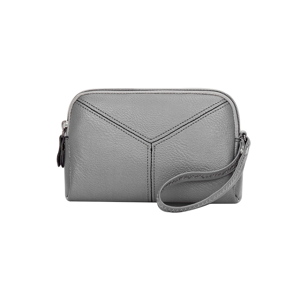 Women Mobile Phone Bag Multi-function Coin Purse Mobile Bag Wallet 711: Gray