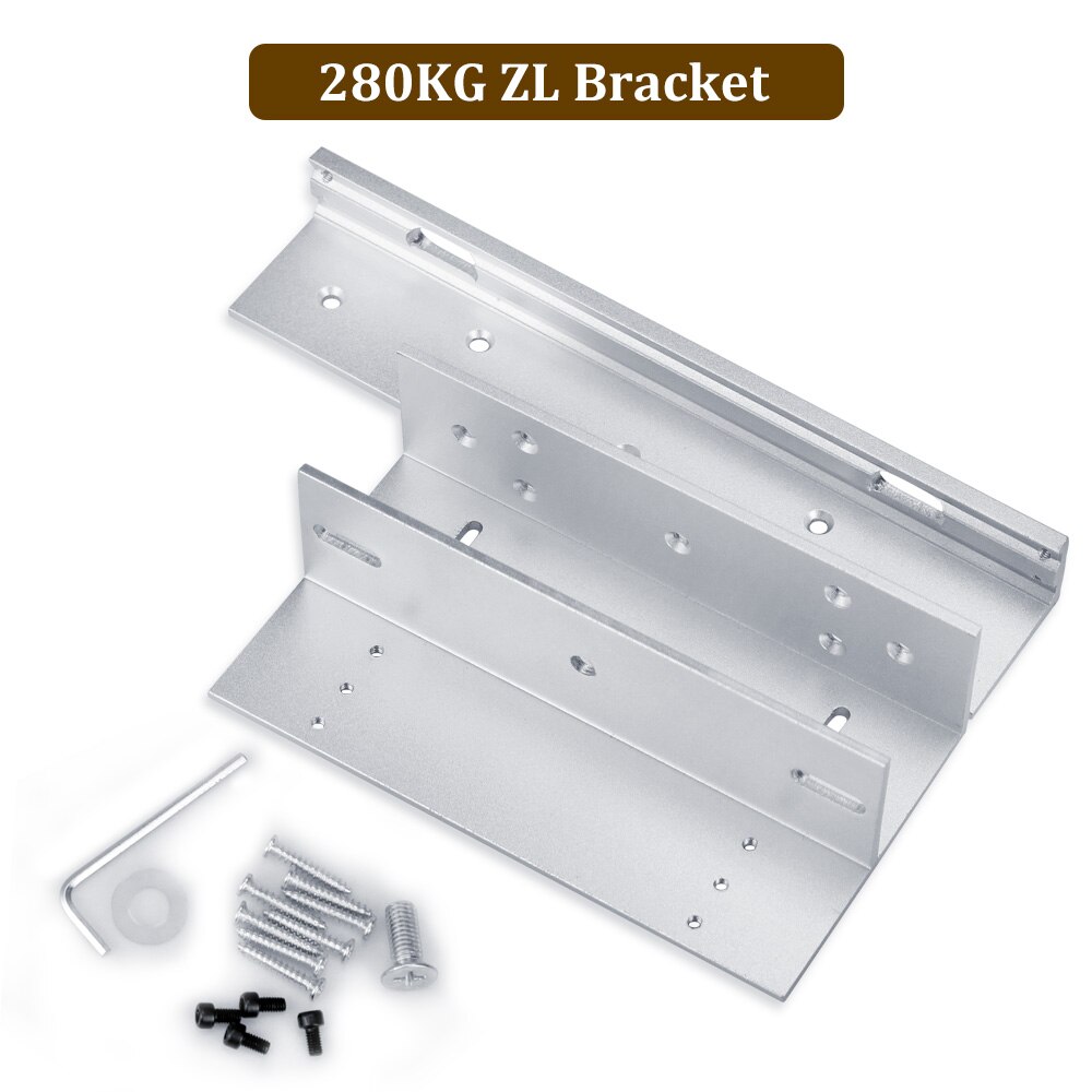 180KG/280KG Magnetic Lock L/U/ZL Shape Bracket Frameless Glass Door for Access Control Security Lock System: 280KG ZL