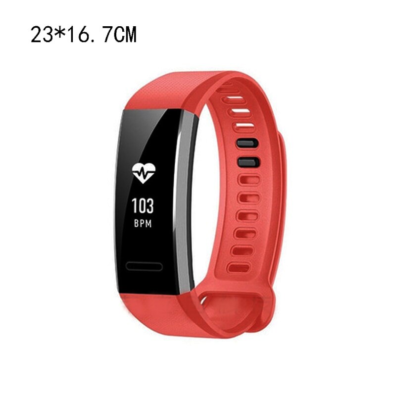 Tillämpligt intelligent armband armband armband tpu rem hälsa slitage övervakning klockarmband för huawei rongyao 3: Röd