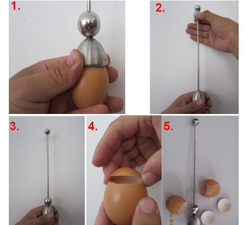 Topper æg cracker snipper æg skal kogt værktøj stål cutter åbner clipper kogt rustfrit køkken
