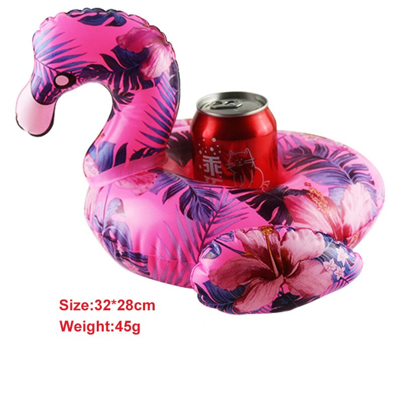 Mini Water Coasters Floating inflatable cup holder Swimming pool drink float toy inflatable circle Pool Coasters Swan Flamingo: 08