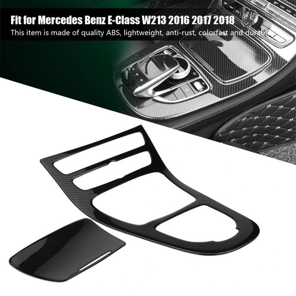 Auto Center Controle Versnellingspook Panel Decoratieve Trim Cover Carbon Fiber Kleur Voor Mercedes Benz E-Klasse W213
