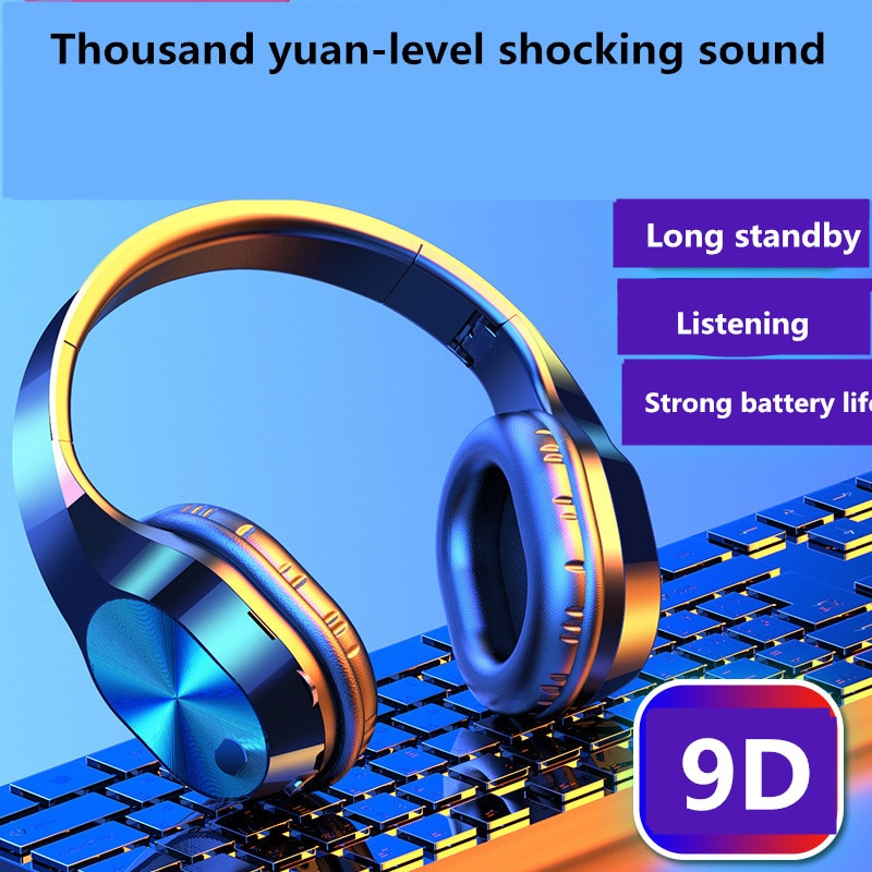 Casque d'écoute Bluetooth Tws 5.1 Audifonos sans fil écouteurs 9D Microphone de jeu antibruit Auriculares casque filaire