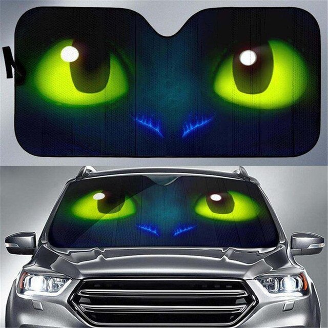 Car Windshield Sun Shade Evil Eye Print Sunshade Car Shield Shade Visor Cover Foldable Auto Accessories for Car Truck SUV: HTQ260HC