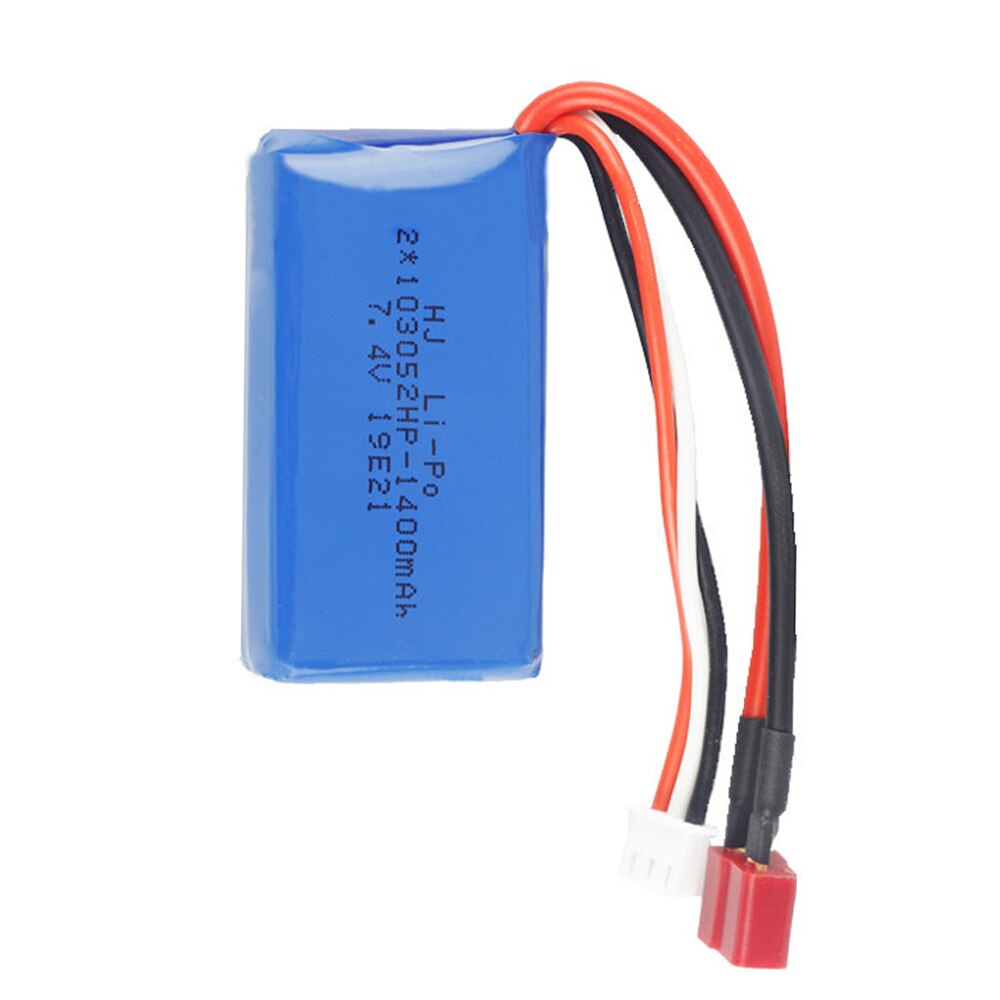 5Pcs 7.4 V 1400Mah Oplaadbare Lipo Batterij 25C 103052 Voor Wltoys A959-B A969-B A979-B K929-B Rc Auto Vrachtwagen onderdelen 2S 7.4 V