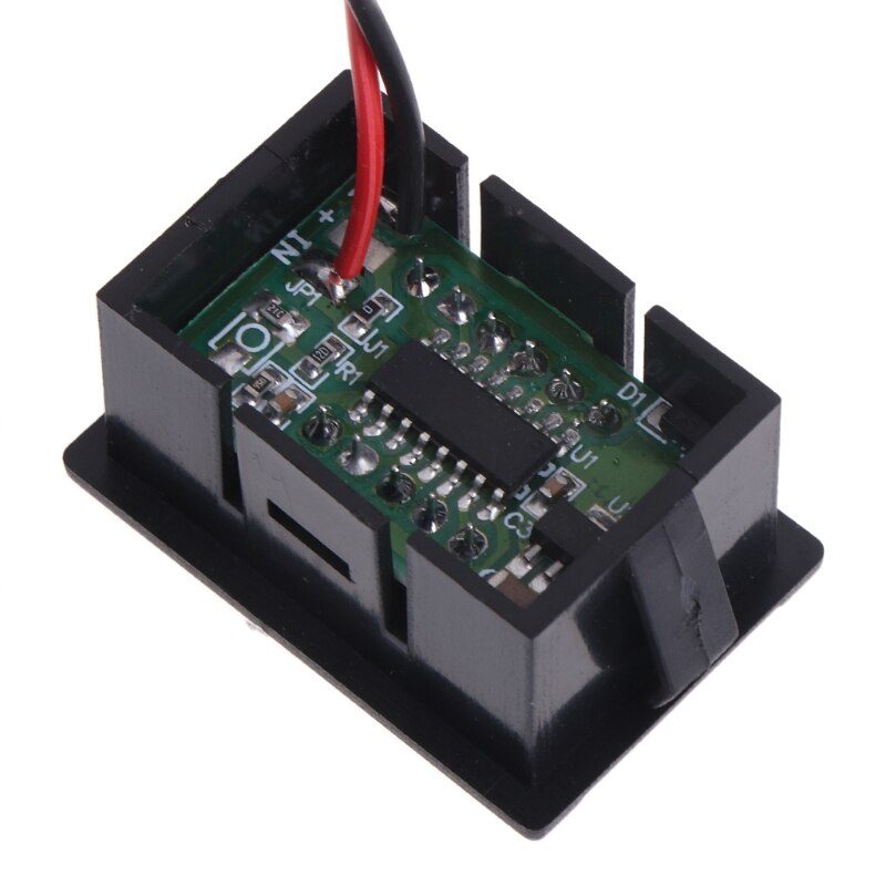 2 cables CC 4,5-30 V Mini LED pantalla Digital voltímetro voltaje Panel medidor