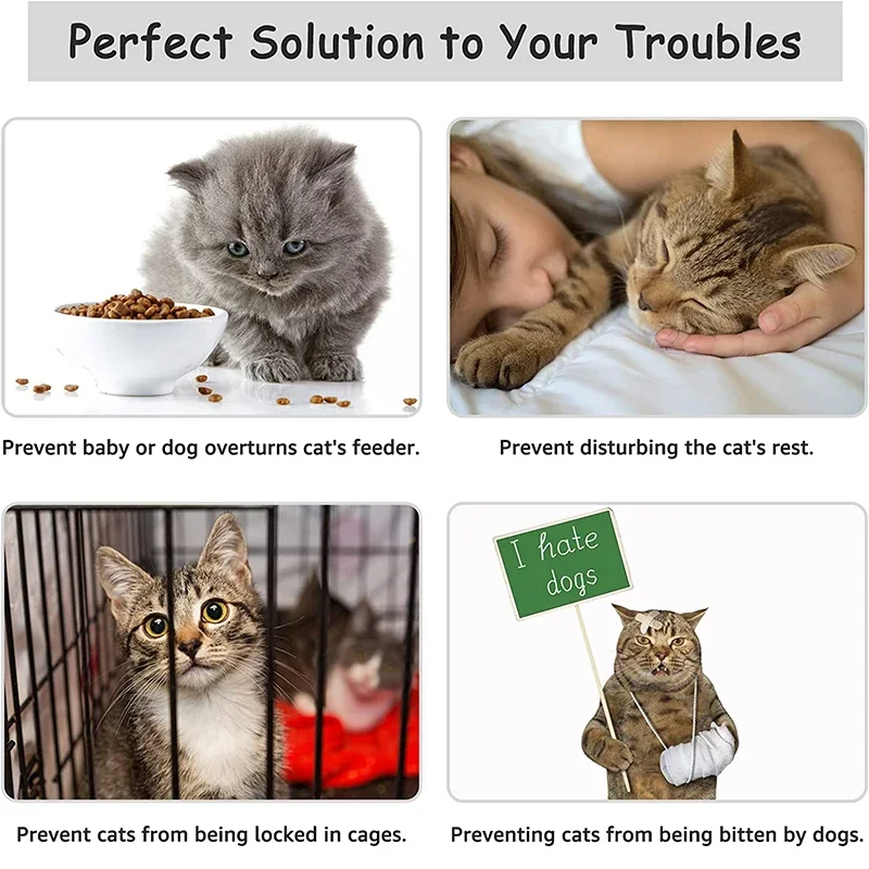 Kattdörrhållare spärr justerbar hunddörrstopp elastiskt grindlås flex spärrrem håller hunden borta från att komma in husdörrsspärr