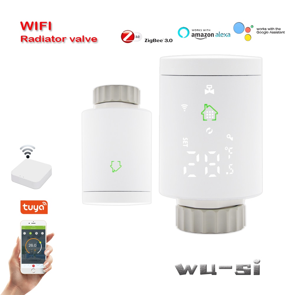 Zigbee-patterin termostaatti wifi-lämpötilan säätöventtiili, toimii tuya zigbee -yhdyskäytävän keskittimen kanssa