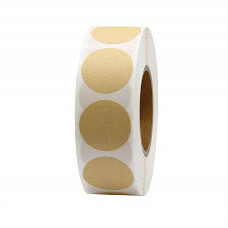 500pcs per lot Round solid color stickers Self-adhesive packaging assortment mark decorative label sticker for kids scrapbooking: Light Brown-500pcs
