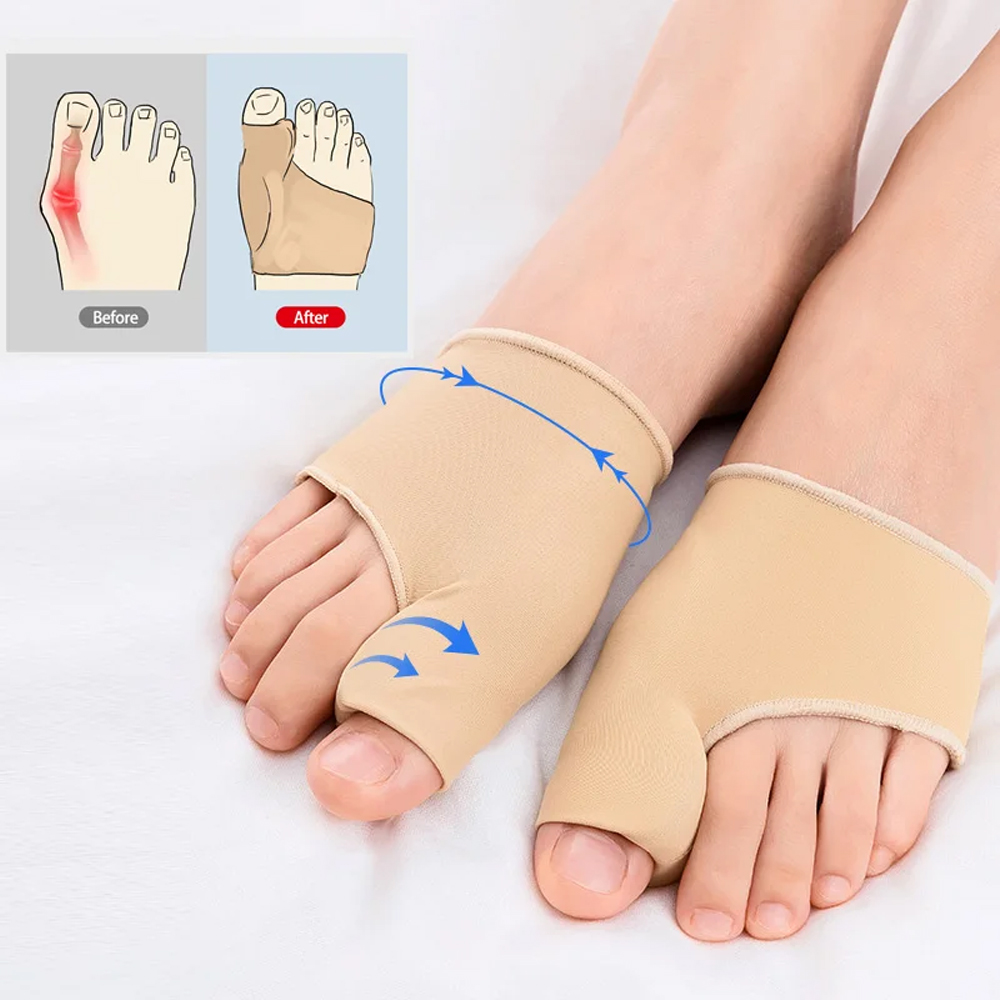 2Pcs Toe Separator Füße Knochen Daumen Teller Hallux Valgus Bunion Corrector Orthesen Korrektur Pediküre Socke Haarglätter Werkzeuge