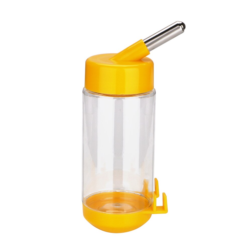 Botella de agua para perros, dispensador colgante conveniente automático a prueba de goteo, alimentador de cuencos para mascotas, Papá Noel, ardilla, conejo bebiendo: Amarillo