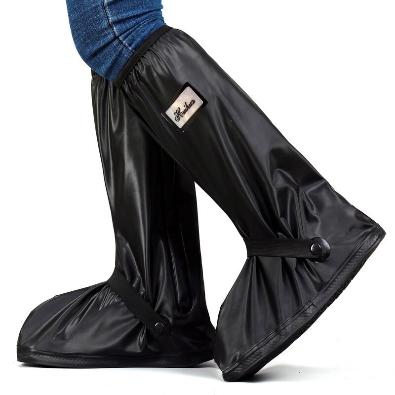 Cubiertas impermeables para zapatos, cubiertas gruesas para calzado de , impermeables, para ciclismo al aire libre: Blcak S