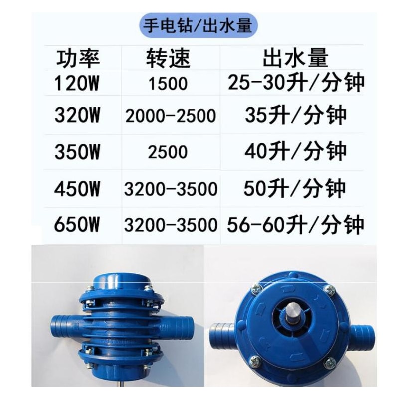 Centrifugal Pump Hand Drill Water Self-Priming Dc Pumping Self-Priming Household Small Pumping Hand Electric Drill Water Pump