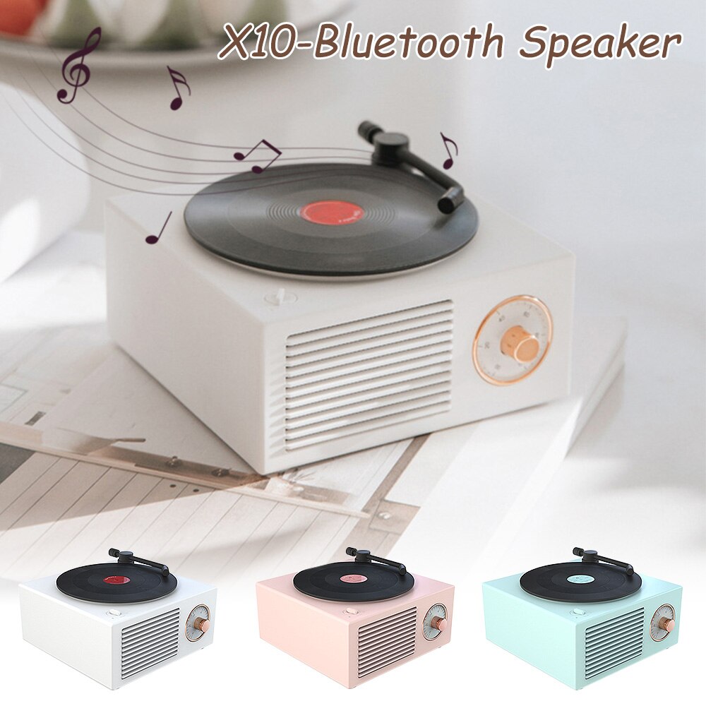 Retro Bluetooth Speaker Vinyl Record Player Bluetooth 5.0 Wireless Speakers Mini Portable TF AUX Audio MP3 Multifunctional