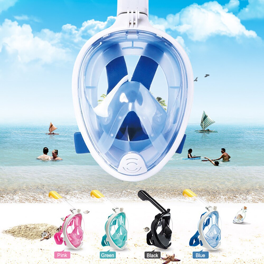 Diving Mask Scuba Mask Underwater Anti-Fog Goggles Full-Face Snorkeling Mask Underwater Camera Mount Adults Diving Equipment